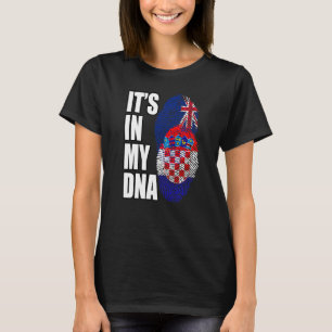 New Zealander And Croatian Mix DNA Heritage Flag T-Shirt