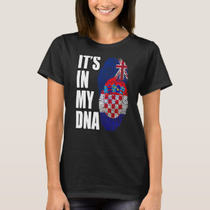 New Zealander And Croatian Mix DNA Heritage Flag T-Shirt