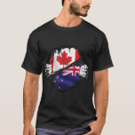 New Zealander Canadian Hands Ripped Roots Flag T-Shirt<br><div class="desc">New Zealander Canadian Hands Ripped Roots Flag perfect for you or Your family who originaly from New Zealander It can be also given as an gift for your New Zealander friend. The design is also fitting in time for a birthday</div>