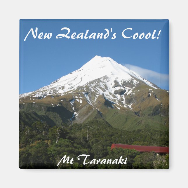 New Zealand's Coool! Mt Taranaki Print Magnet (Front)