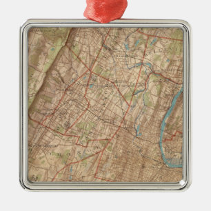 Newark and Elizabeth, New Jersey Metal Tree Decoration
