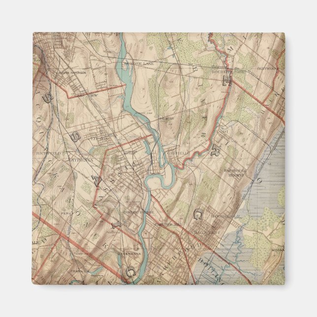 Newark and Paterson, New Jersey Magnet (Front)