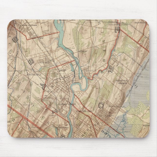 Newark and Paterson, New Jersey Mouse Pad (Front)