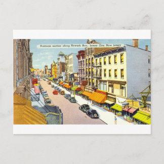 Newark Ave in Jersey City, New Jersey Postcard