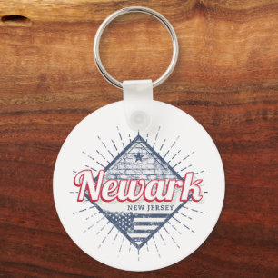 Newark City New Jersey United States Vintage USA Key Ring