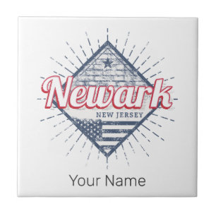 Newark City New Jersey United States Vintage USA Tile