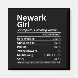 Newark Girl Nj New Jersey Funny City Home Roots Magnet