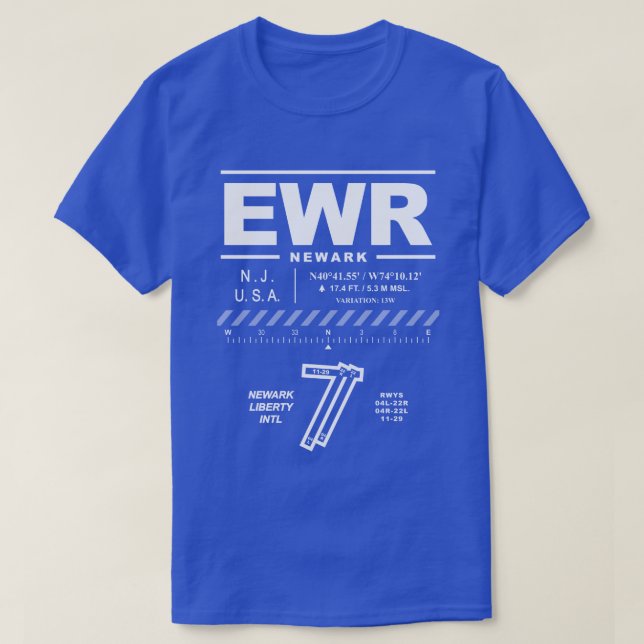 Newark Liberty International Airport EWR T-Shirt (Design Front)
