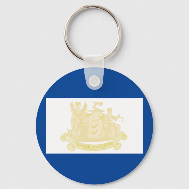 Newark (New Jersey) City flag Keychain (Front)