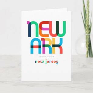 Newark New Jersey Mid Century, Pop Art, Card