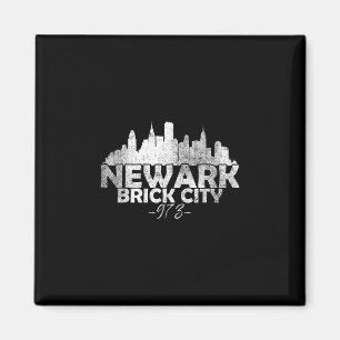 Newark New Jersey Nj Brick City Skyline Magnet