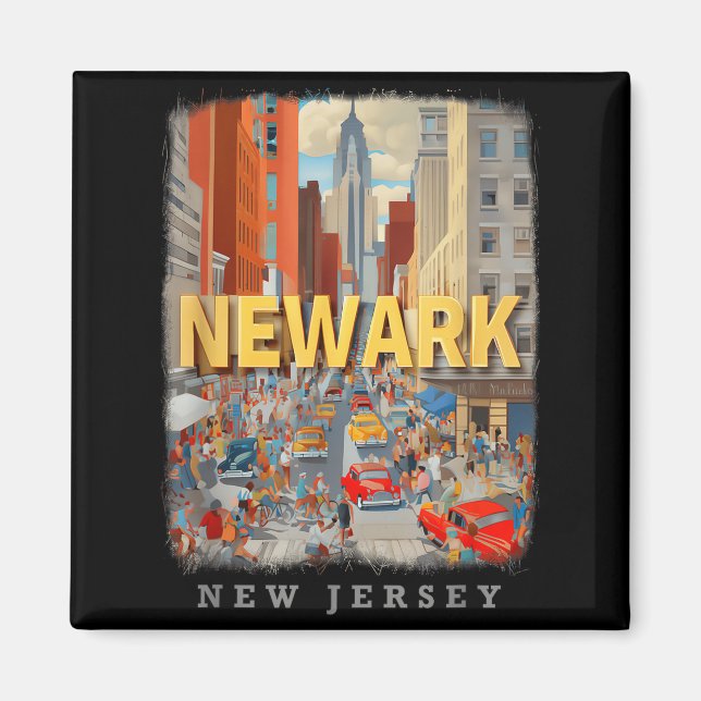 Newark New Jersey Nj Urban Energy Sd649  Magnet (Front)