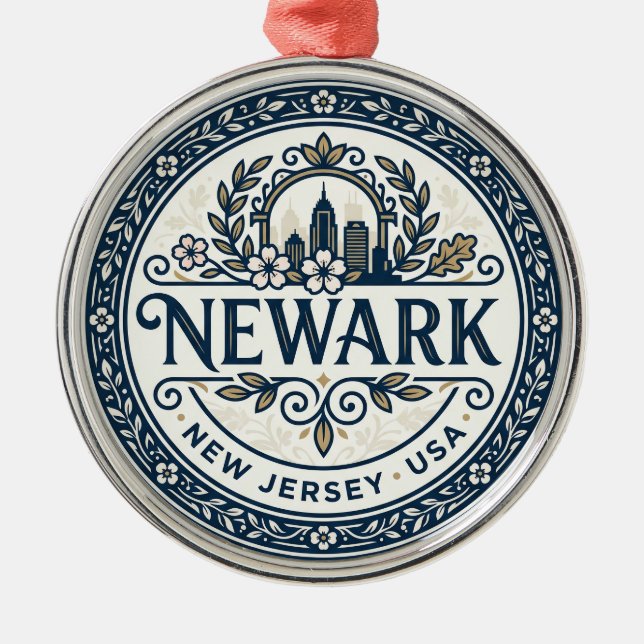 Newark USA Metal Tree Decoration (Front)