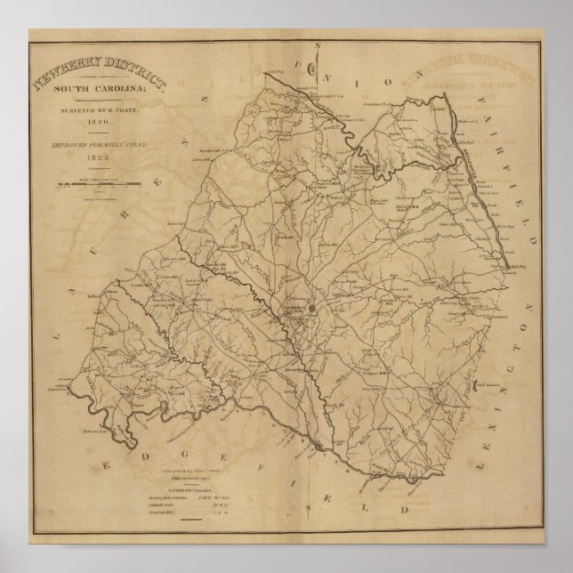 Newberry District, South Carolina Poster (Front)