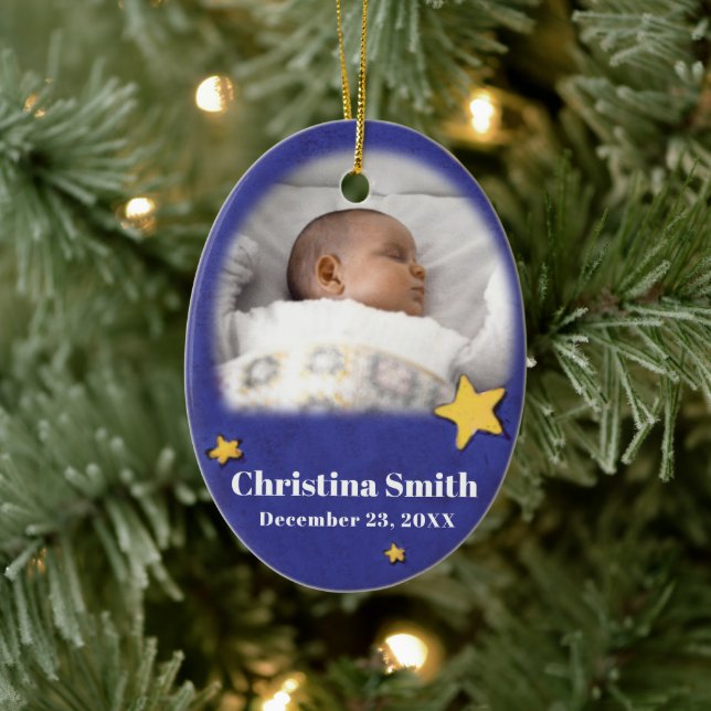 Newborn Angel Christmas ornament own photo (Tree)