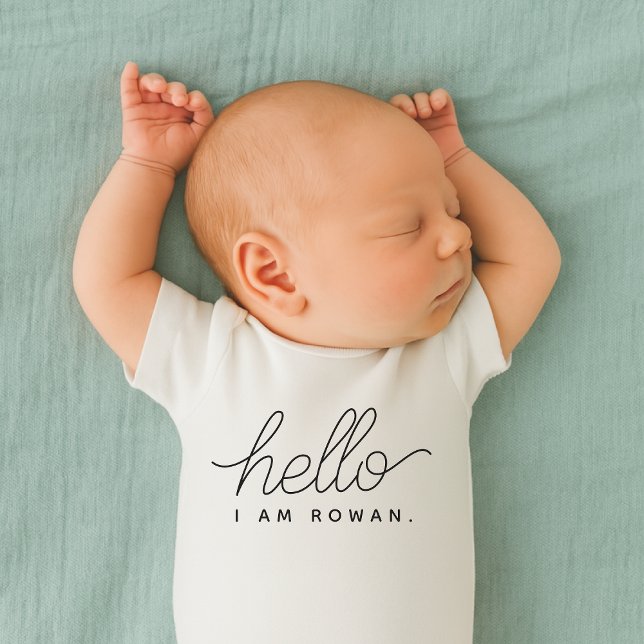 Newborn Arrival Hello I am ... Welcome New Baby Bodysuit (Creator Uploaded)