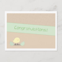 Newborn arrival  New baby, congratulations card