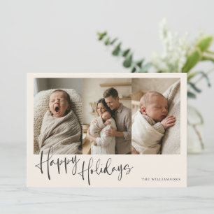 Newborn Baby Birth First Christmas Photo Holiday Card