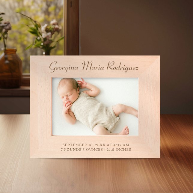 Newborn Baby Birth Stats Etched Frames (Creator Uploaded)