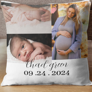  Newborn baby boy white photo keepsake  Cushion
