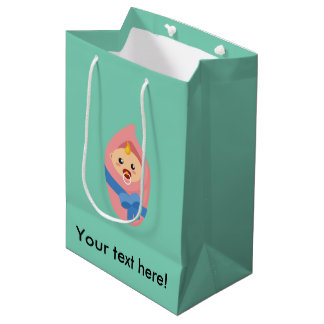 Newborn baby clipart medium gift bag