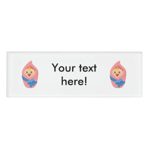 Newborn baby clipart name tag