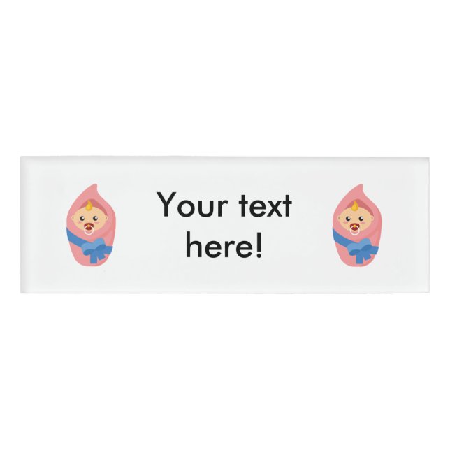 Newborn baby clipart name tag (Front)