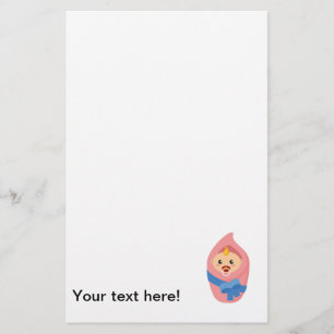 Newborn baby clipart stationery