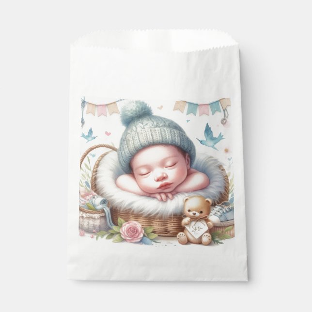 newborn baby favour bags (Front)
