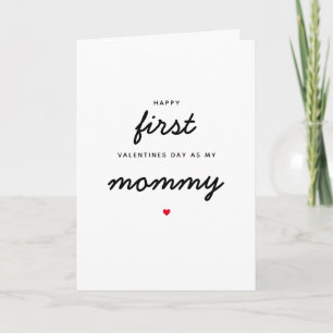 Newborn Baby First Valentines Day As My Mummy Mum Card