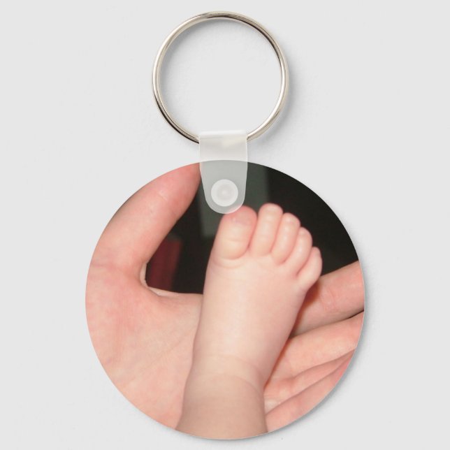 newborn baby foot key ring (Front)