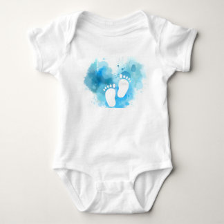 Newborn baby footprint design  bodysuit