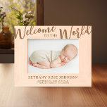 Newborn Baby Gift Birth Stats Etched Frames<br><div class="desc">Celebrate the arrival of your little one with our Modern Newborn Etched Photo Frame. Carefully crafted and engraved with the title "welcome to the world", with your baby's name and birth stats at the bottom, this frame is more than just a decor piece - it's a lifetime keepsake. It's the...</div>