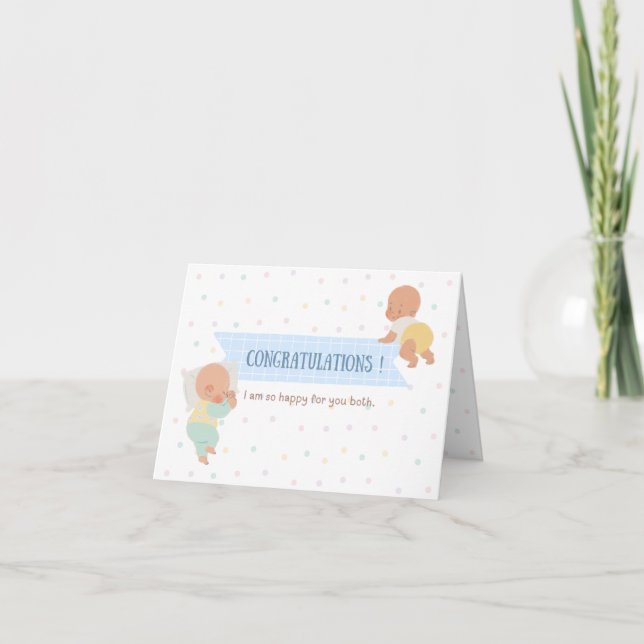 Newborn baby greeting card (Front)
