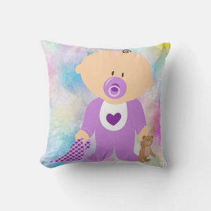 Newborn Baby Keepsake Personalised Throw Pillow