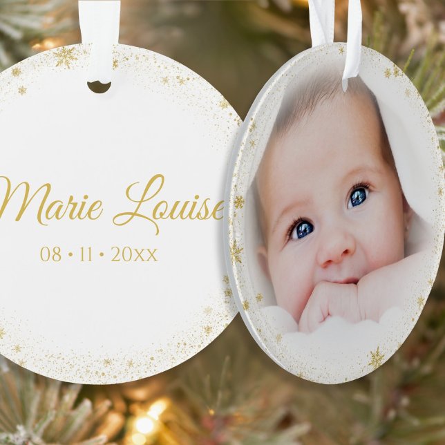 Newborn Baby Photo Ornament (Creator Uploaded)