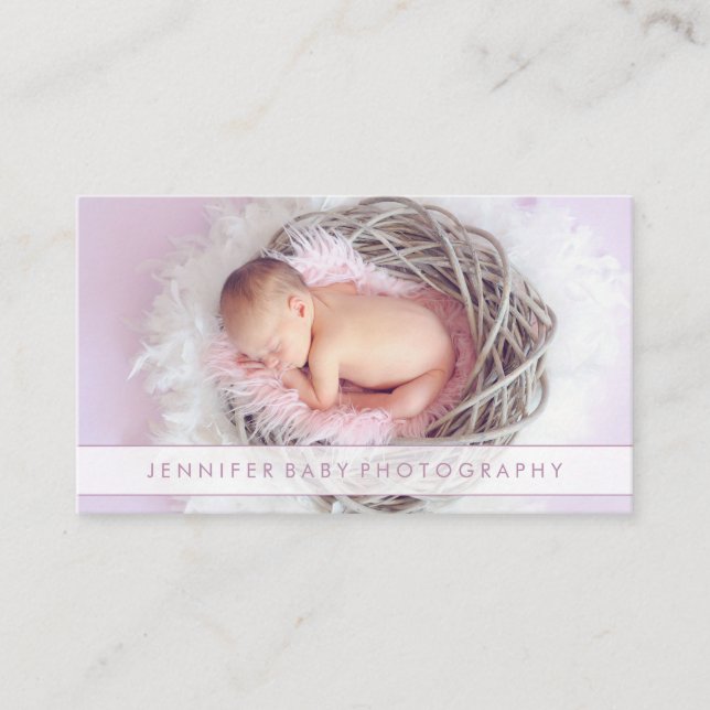 Newborn Baby Photography Business Card (Front)