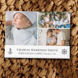Newborn Baby Stats and Photo Magnet