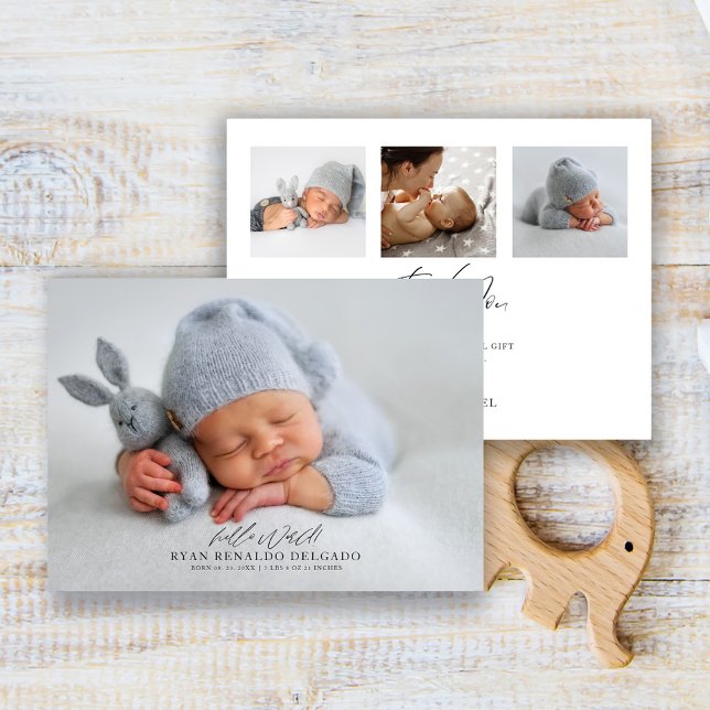 Newborn Birth Announcement 4- Photo Thank You Card (Creator Uploaded)