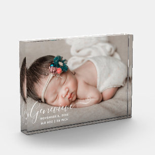Newborn Birth Stats Photo Block