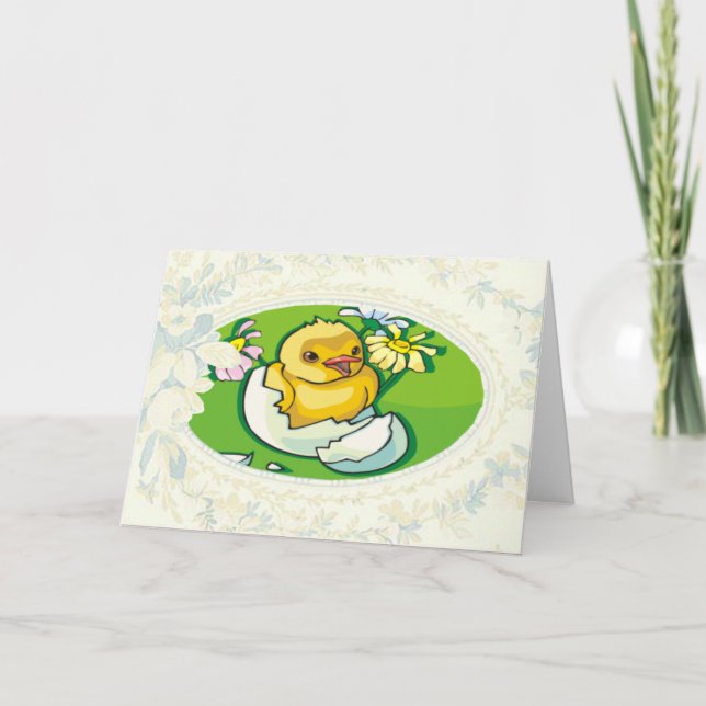 Newborn Chick Easter Card (Front)