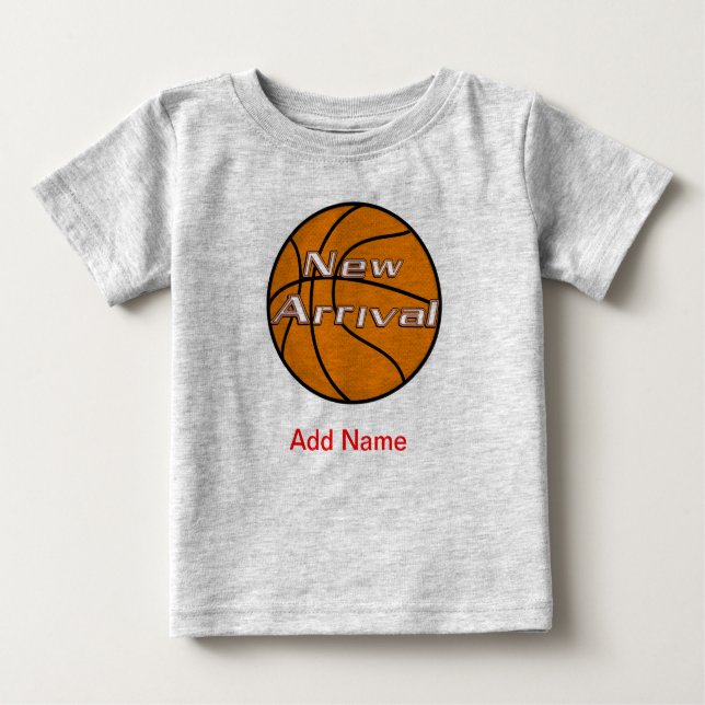 Newborn Clothes Custom American BAsketball Onsies Baby T-Shirt (Front)