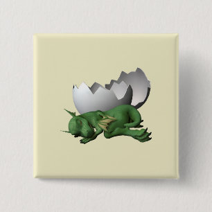 Newborn Dragon 15 Cm Square Badge