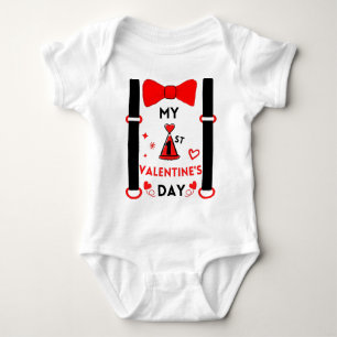 Newborn Infant Baby My First Valentine's Baby Bodysuit