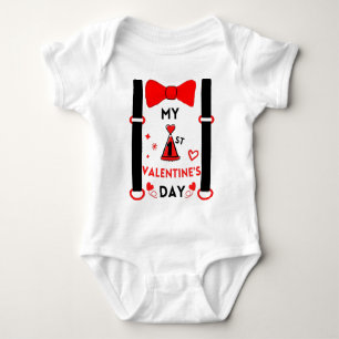 Newborn Infant Baby My First Valentine's  Bodysuit