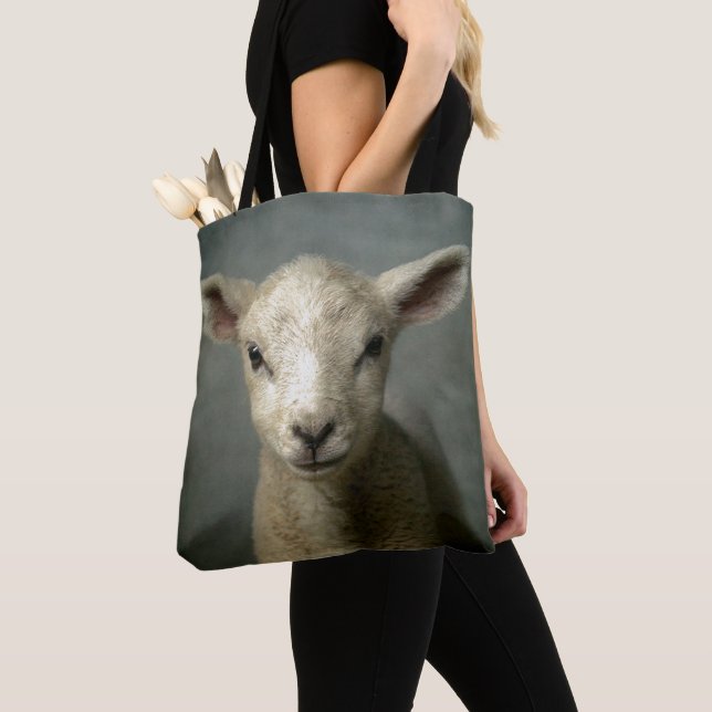 Newborn Lamb Tote Bag (Close Up)