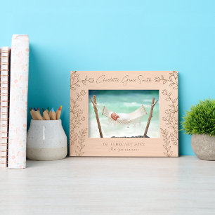 newborn new baby gift for grandparents new parent  etched frames