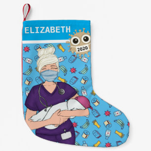 Newborn Nurse, Small Christmas Stocking