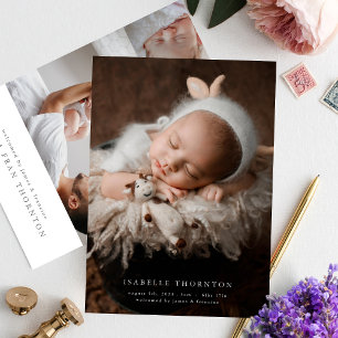 newborn photo baby birth announcement
