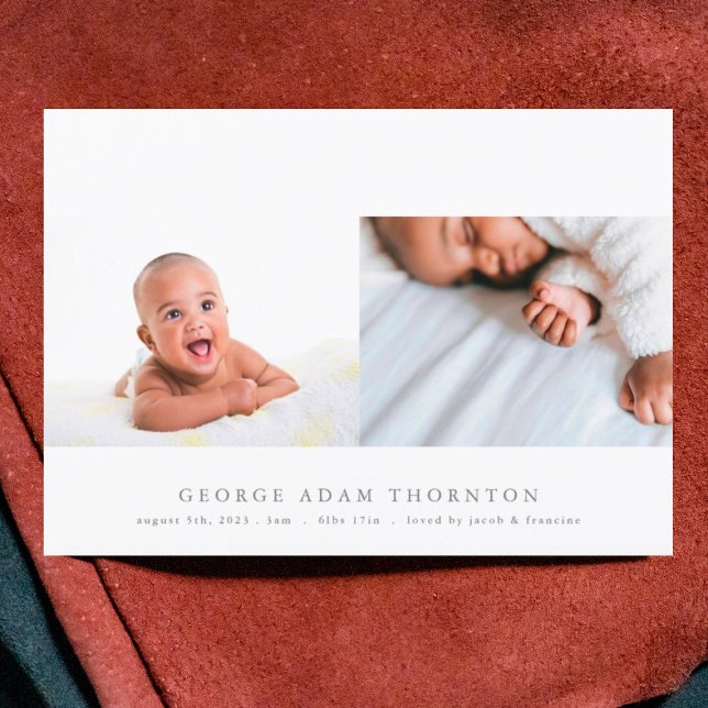 newborn photo collage baby birth announcement (Creator Uploaded)